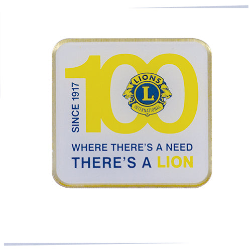 100周年記念 ラペルピン 2.5cm角